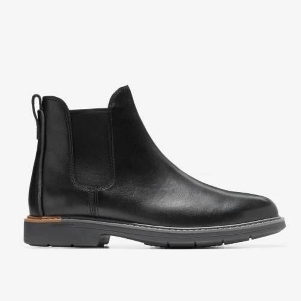 Cole Haan Men's Go To Chelsea Ankle Boot Black leather size 9.5 comfort